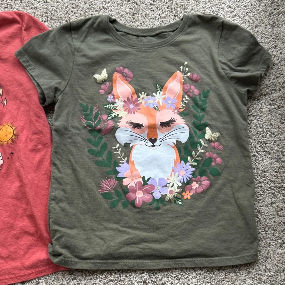 3 - Children’s Place girls medium Short Sleeve Autumn Fall Graphic Tees